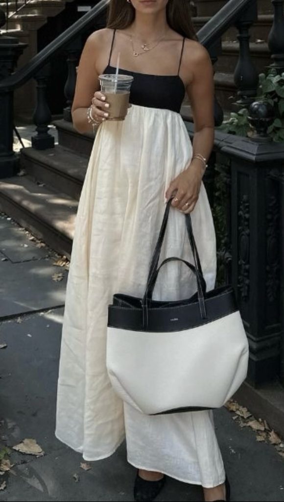 Black and White Dress Travel Outfits