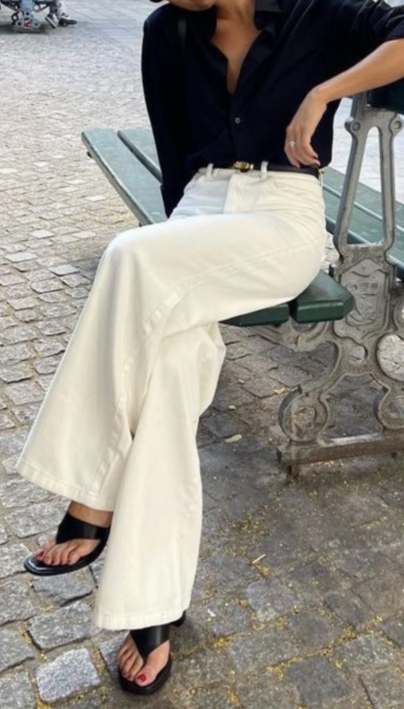 White Pants European Summer Outfit Ideas