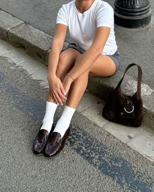 loafers with socks outfit