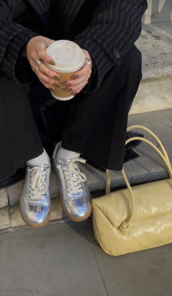 Metallic chic shoes