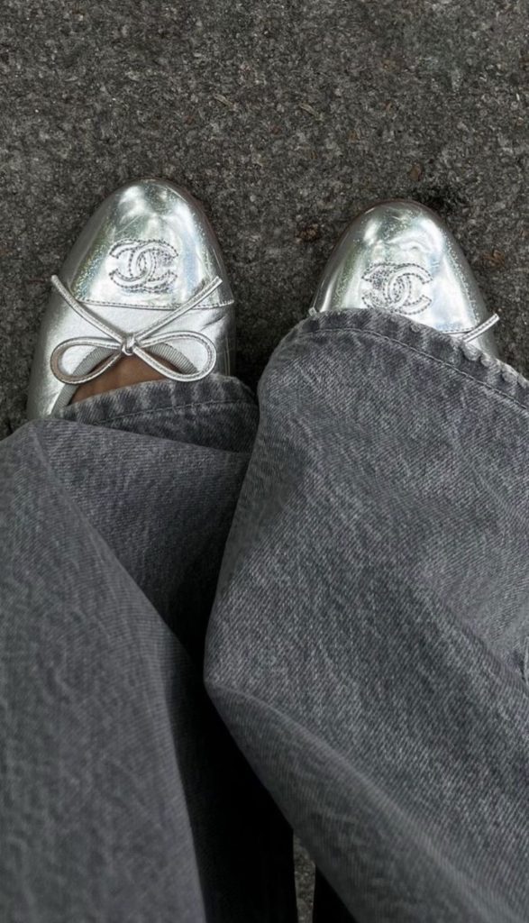 Metallic shoe trend