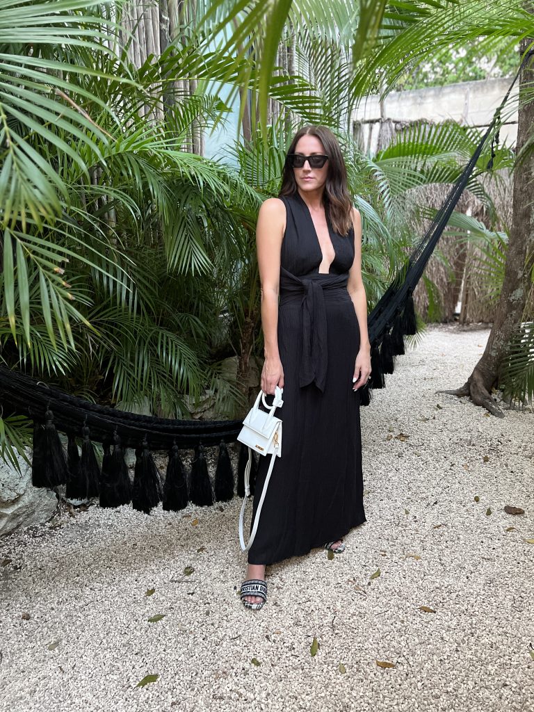 Black Dress Beach Dinner Outfit
