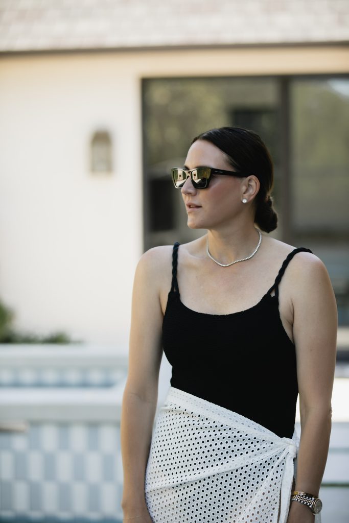 Classic Black One-Piece + Sarong