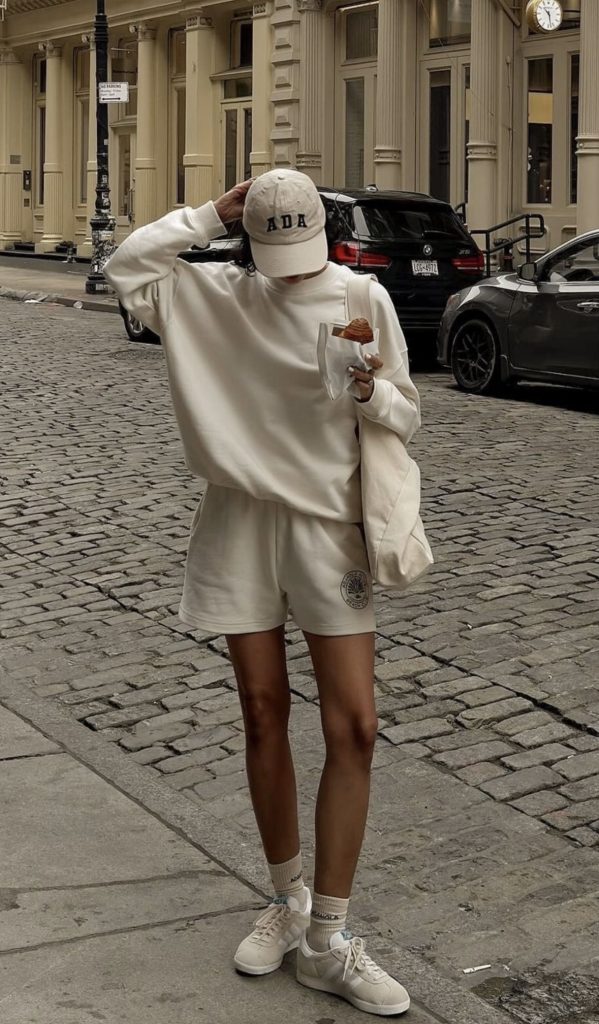 Cozy shorts set outfit