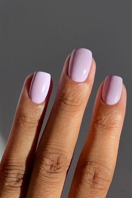 lavender Short Square Nails for Summer