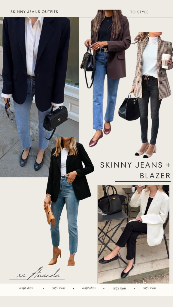 Skinny Jeans with a Longline Blazer