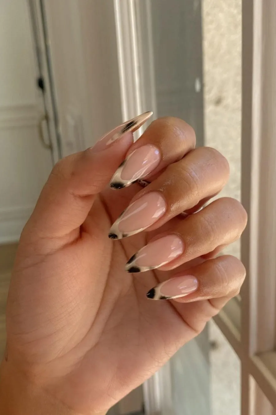 Leopard Print French Tips