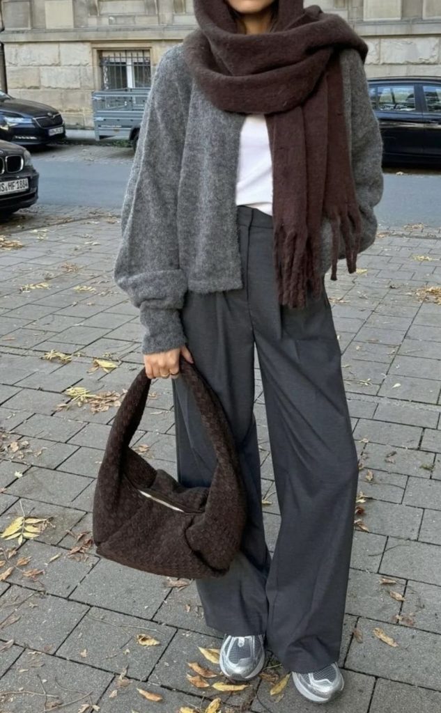 casual Gray Pants fall outfit