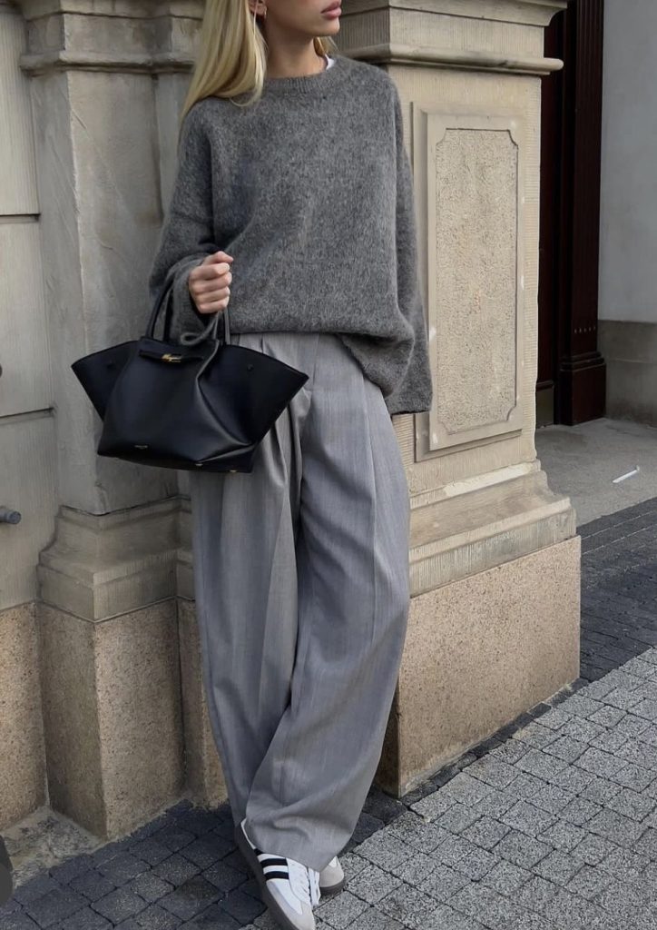 casual Gray Pants weekend outfit