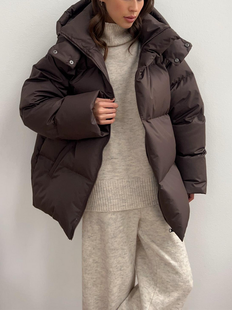 Oversized Puffer Jacket New York Winter Style