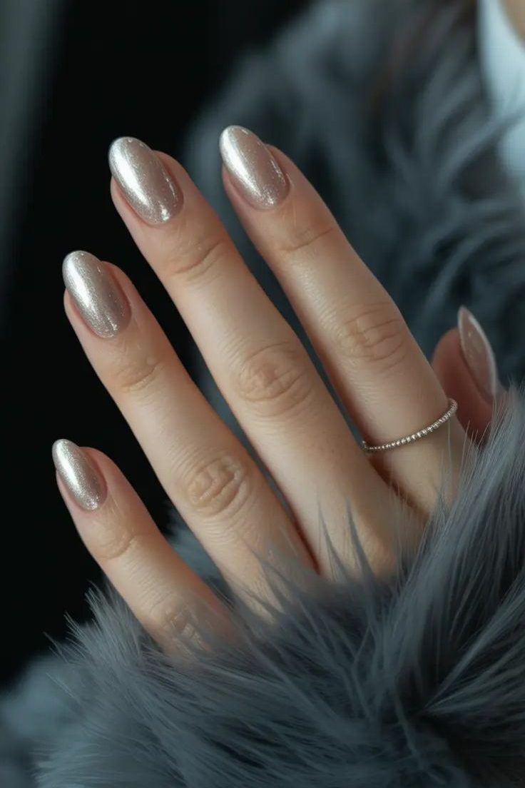 Pearl and Metallic Nail Ideas
