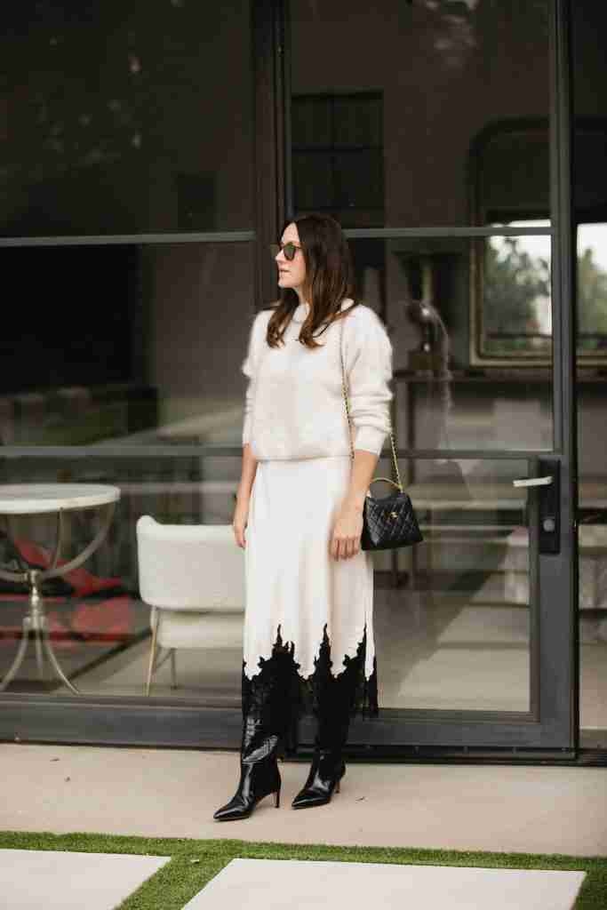 Long-Sleeve Slip Dress