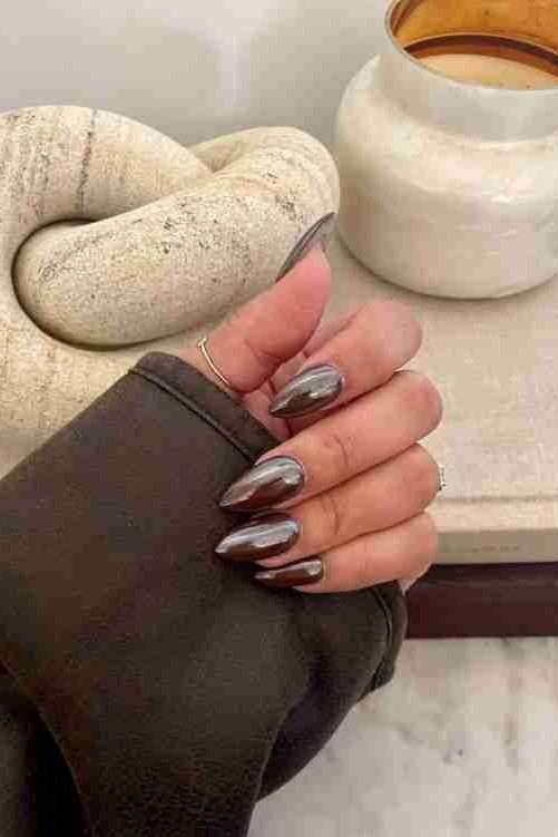Chocolate Brown 2026 Nail Trends
