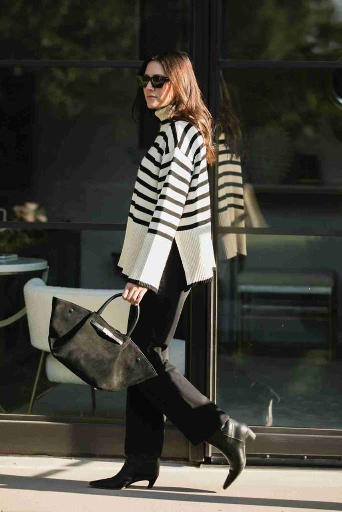 cozy Black Mom Jeans winter style