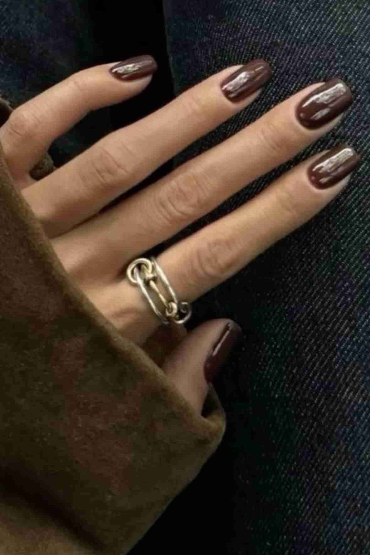 Chocolate Brown 2026 Nail Trends