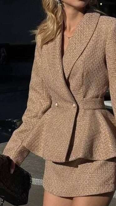 Tweed Blazer Matching Set