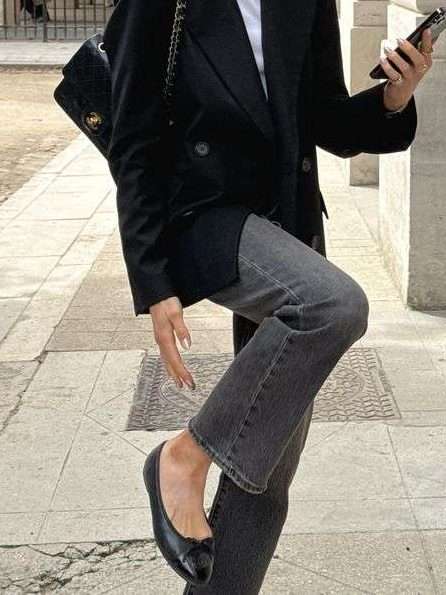 Tweed Blazer and Flats