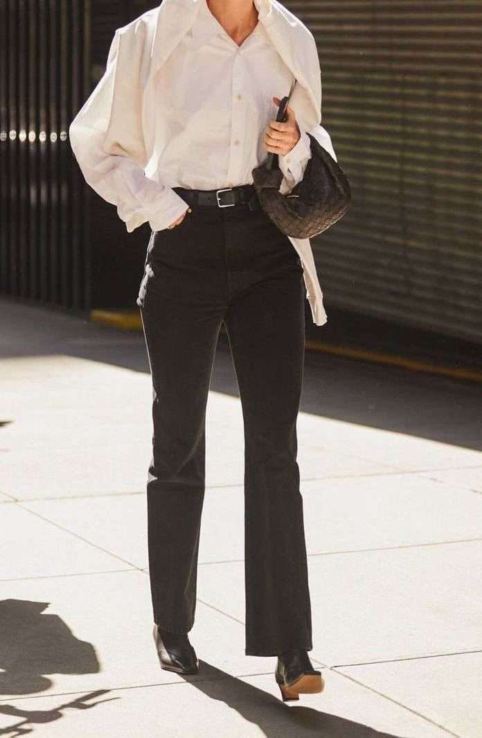 Black Jeans White Button-Down Black Jeans With White Button-Down