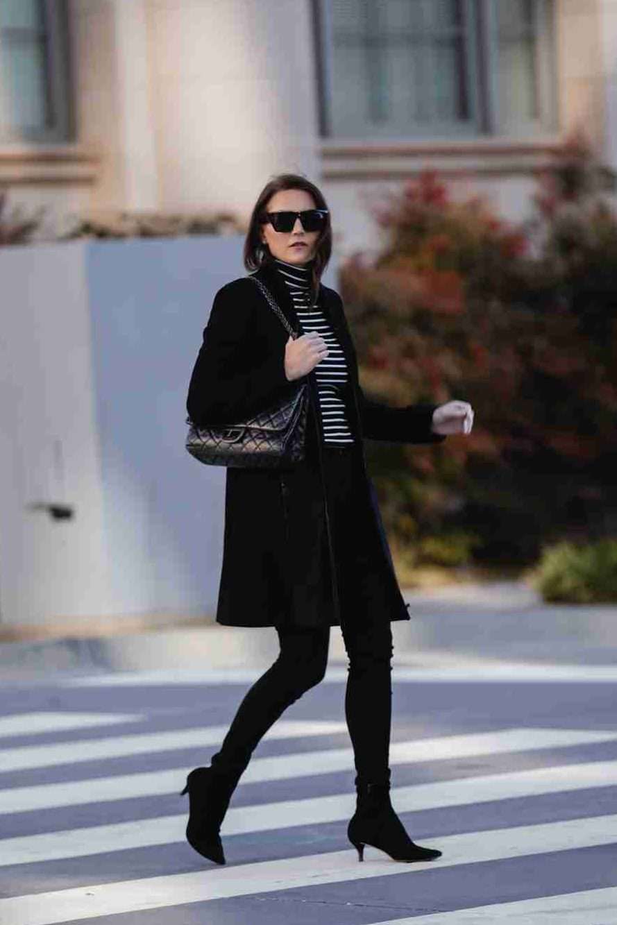 Striped Sweater Monochrome Outfit Ideas For Winter