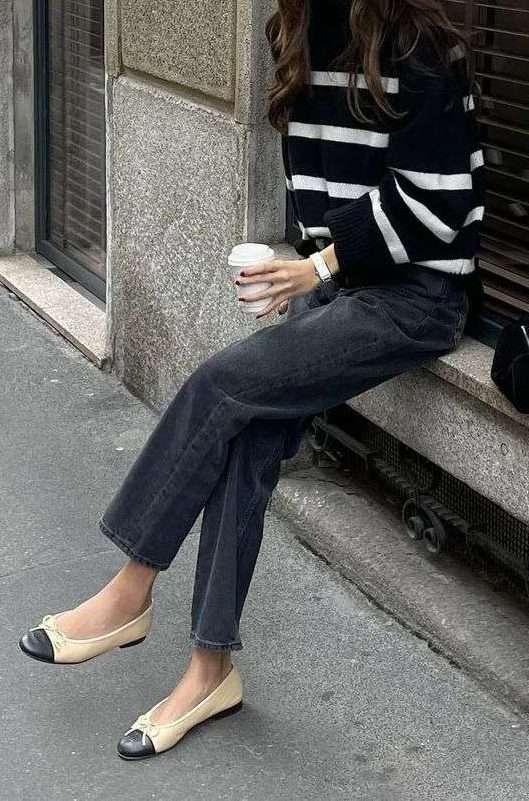 Striped Sweater with jeans