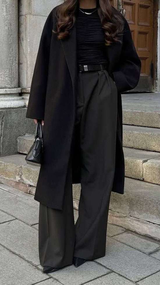 All Black Monochromatic Outfit