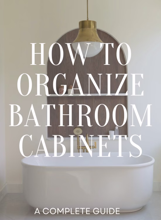 how to organize bathroom cabinets
