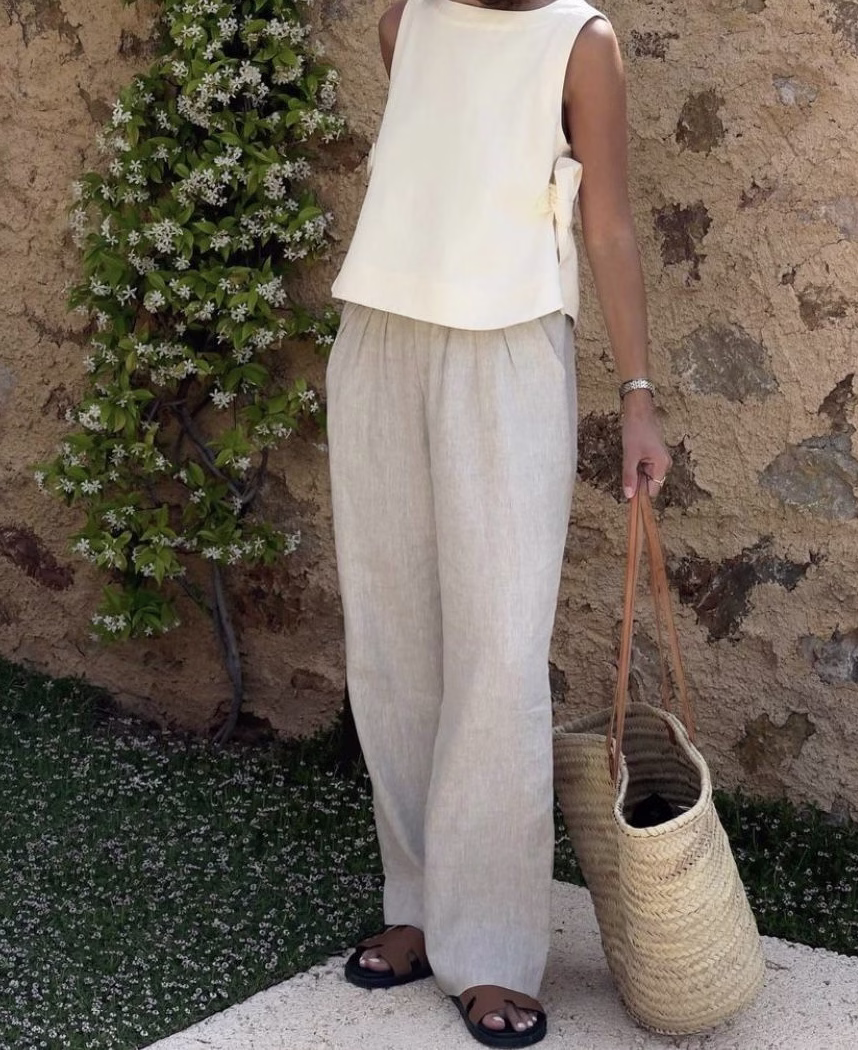 linen trousers